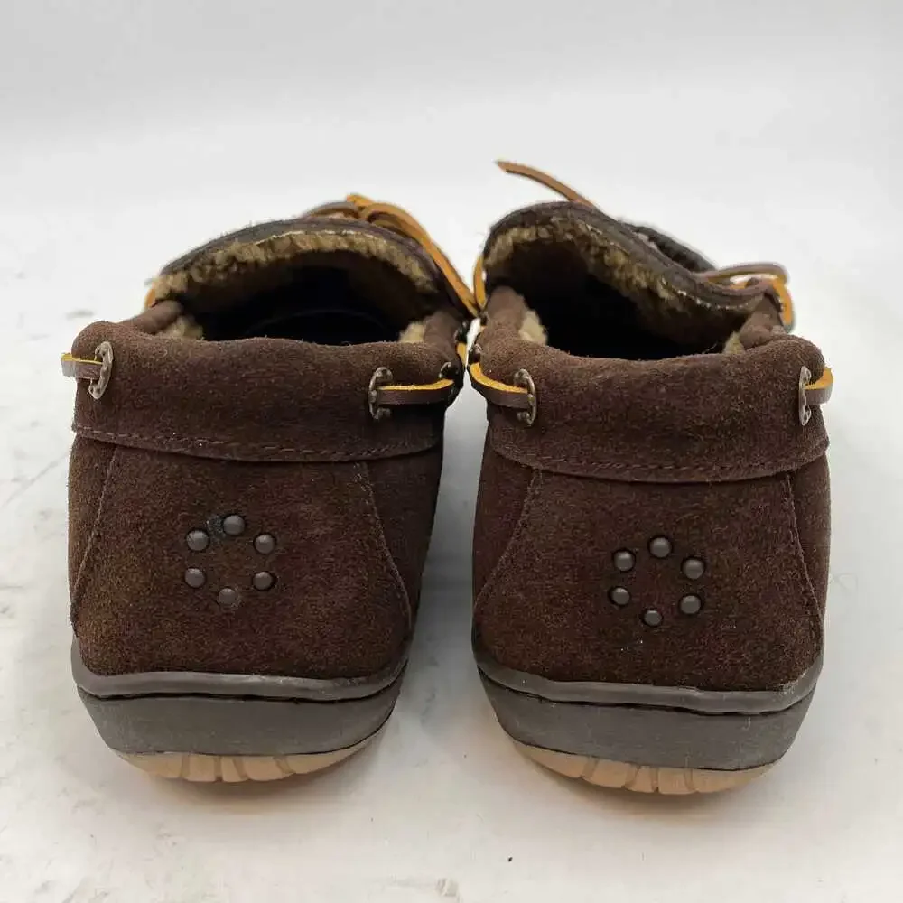 Tempur-Pedic Brown Suede Boat Slipper Shoes | Men’s Size 8
